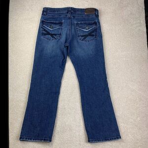 TK Axel Jeans Mens 36x32 (fits 38x31) Slim Boot Cut Denim Blue Pants
